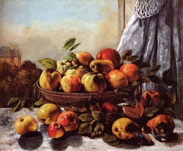  Gustave Pintura al %c3%b3leo - Bodegón Fruta Realista Realista pintor Gustave Courbet